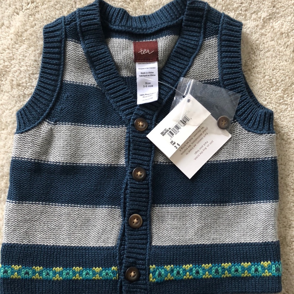 NWT Tea Collection Pima Cotton Vest